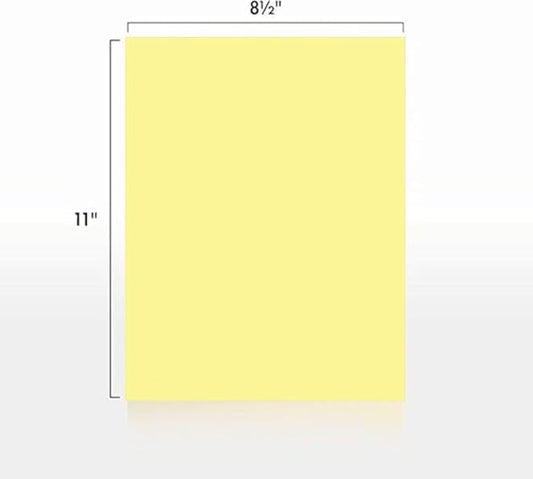 Colored Copy Paper, 20 LB (75 GSM) 8.5 X 11, 500 Sheets (Canary)