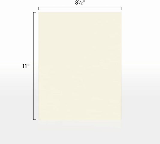 LUXPaper 8.5" x 11" Classic Crest Paper | Letter Size | Baronial Ivory | 24lb. Text | 50 Qty
