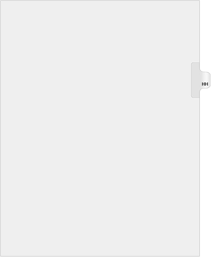 Exhibitindexesยฎ Side Letter Tabs - AVE Style Bold Font - Pack of 25