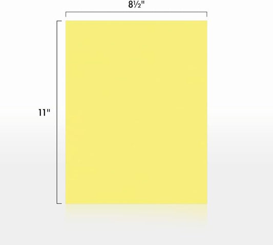 LUXPaper 8.5" x 11" Paper | Letter Size | Pastel Canary Yellow | 60lb. Text | 50 Qty