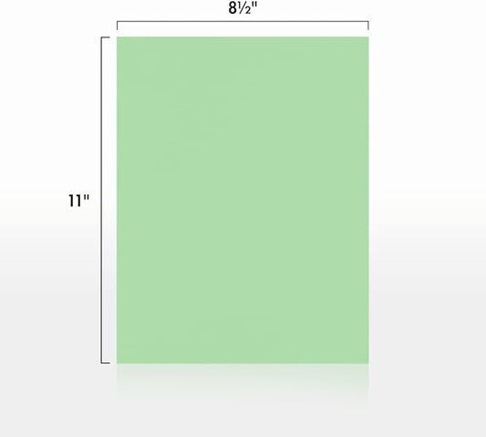 LUXPaper 8.5" x 11" Paper | Letter Size | Pastel Green | 60lb. Text | 500 Qty