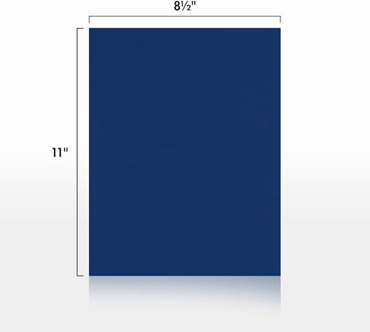 LUXPaper 8.5" x 11" Paper | Letter Size | Navy Blue | 80lb. Text | 50 Qty