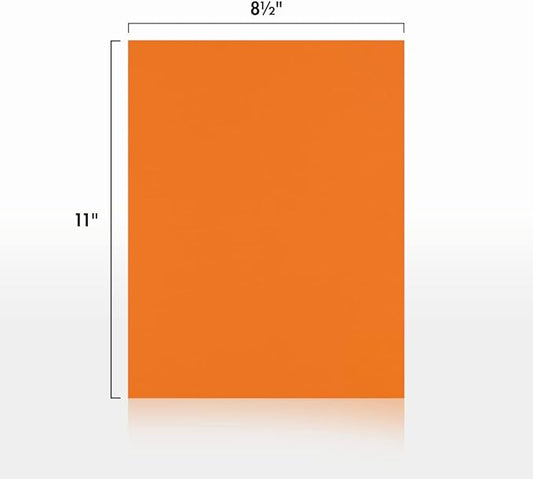 LUXPaper 8.5" x 11" Paper | Letter Size | Mandarin Orange | 80lb. Text | 250 Qty