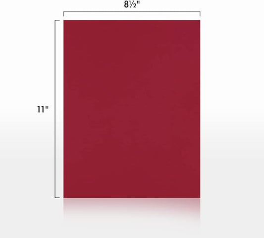 LUXPaper 8.5" x 11" Paper | Letter Size | Garnet Red | 80lb. Text | 1,000 Qty