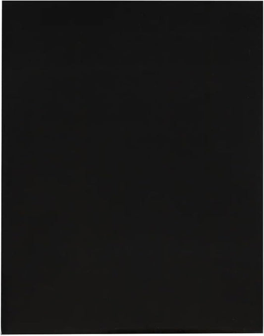 JAM PAPER Custom Printed Semi-Gloss Folders with Round Corner Pockets - Personalized Logo & Text - 10 pt C2S - Black - 250/Pack