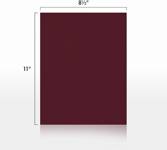 LUXPaper 8.5" x 11" Cardstock | Letter Size | Burgundy Linen | 100lb. Cover (183lb. Text) | 500 Qty
