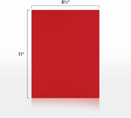 LUXPaper 8.5" x 11" Paper | Letter Size | Ruby Red | 80lb. Text | 250 Qty
