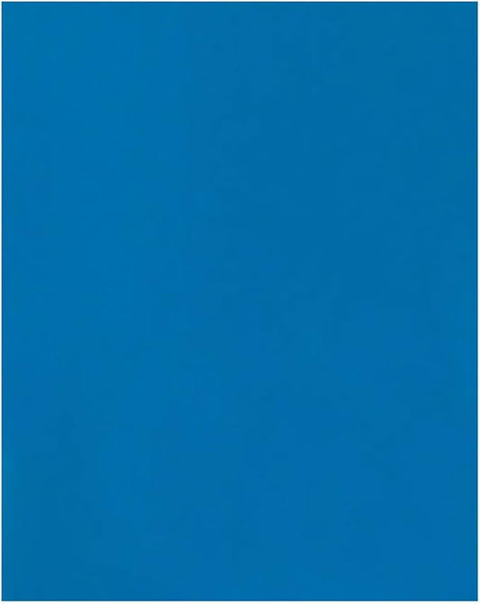 JAM PAPER Custom Printed Semi-Gloss Folders with Round Corner Pockets - Personalized Logo & Text - 10 pt C2S - Blue - 100/Pack
