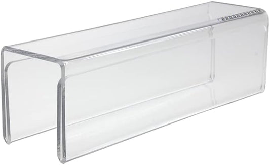 Source One Deluxe Clear Acrylic Cubicle Name Plate (2 Inch Hook, Name Plate Double Sided)