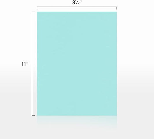LUXPaper 8.5" x 11" Paper | Letter Size | Seafoam Blue | 80lb. Text | 50 Qty