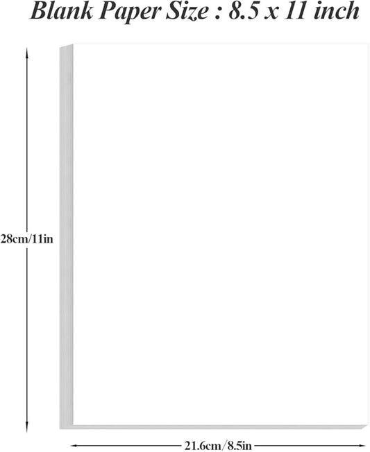 (2-Pack) 8.5" x 11" Printer Paper - 200 Sheets/400 Pages White Copy Paper, 20 lb Letter Size Papers Printing in Office/School/Home