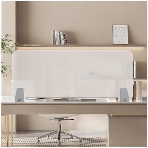 Frosted Acrylic Privacy Panel for Free Standing Desk - Portable Divider for Office & Home - Student Test Shield - Enhances Focus & Reduces Distractions