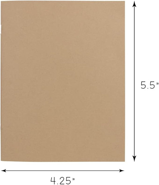Hygloss Blank Books - Bulk 20 Pack – 4.25" x 5.5" A6 Kraft Paperback Blank Books for Kids to Write Stories, Doodle, Arts & Crafts – Plain Drawing Sketchbook, Unlined Journal, Notebook Without Lines
