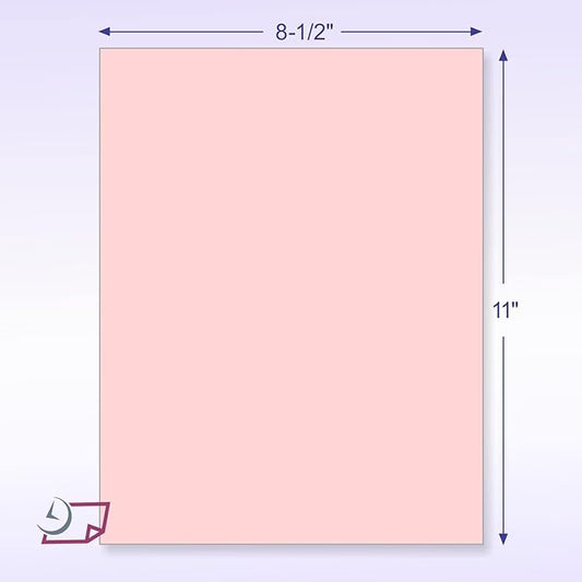 NextDayLabels - Pack of 500 Sheets 8-1/2" x 11" Letter Size CFB NCR (Carbon-Less) Paper, for Laser or Ink Jet Printer (Pink CFB)