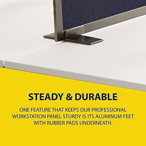 OBEX Acoustical Free Standing Privacy Screen, Cubicle Accessories Desk Privacy Panel, Desk Dividers for Office, Office Furniture Partitions Portable Sound Proof Dividers, 18" x 42", Slate