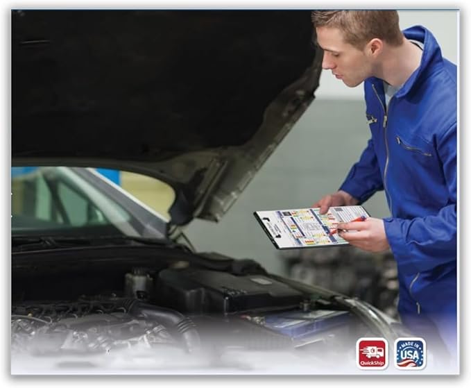 Visual Vehicle Inspection Report ā 2-Part Carbonless Vehicle Checklist, Snap-Out Auto Service Forms, Fleet Maintenance Logs, Car Checkup Sheets - White & Canary 8.5"Ć11" - Pack of 1000