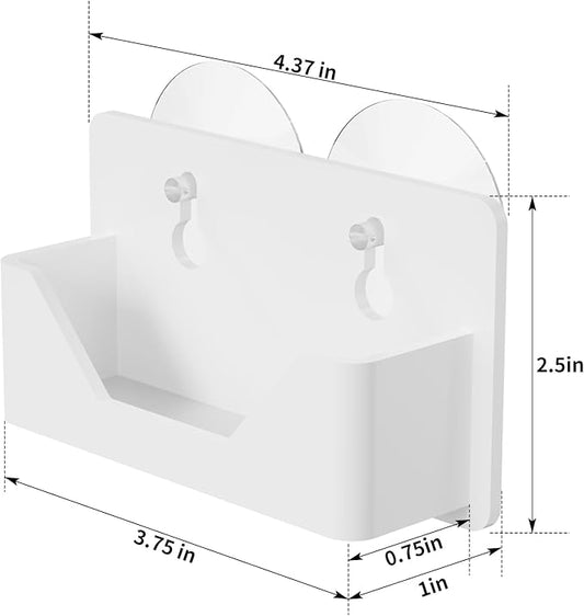 PecMuikee Window Mount Business Card Holder with Suction Cups,White Acrylic Business Card Display Stand,Multiple Business Card Holders for Office, Exhibition, Home, Restaurant 1Slot 2 Pcs