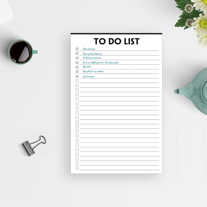(Pack of 3) Nokingo To Do List Notepad - 50 Sheets/Pack, Total 150 Sheets, To Do List Notebook with Check List Organizing, Tear Off, Script, College Ruled Daily To Do Pad for Daily Task, 5.5"x8.2"