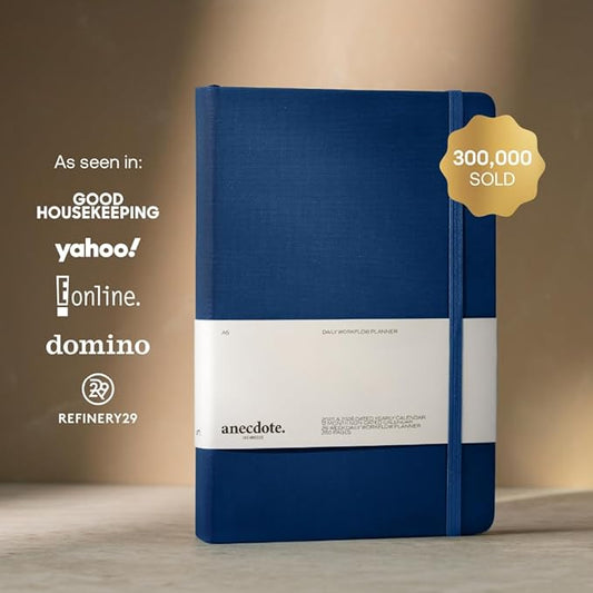 Anecdote 2026-2027 Planner: A Monthly, Weekly & Daily Planner with Calendar | 8.5" x 5.2" | Hardcover To-Do List Organizer, Planning Your Success, Start Anytime, Achieve Productivity Goals (Royal Blue)
