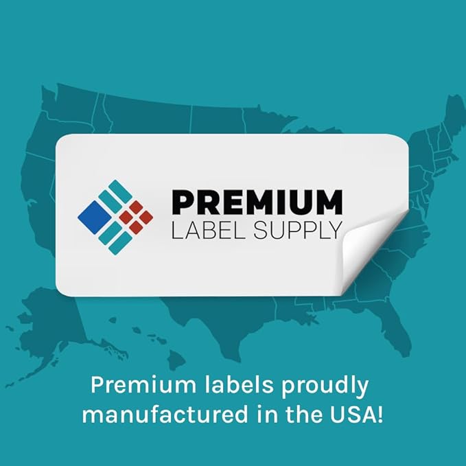 Premium Label Supply Glossy Clear Mailing Labels – 4" x 1.33" – Laser/Inkjet Compatible – (14 per Sheet), 10 Sheets – 140 Total Adhesive Labels
