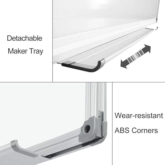 XIWODE 24x36 Inch Magnetic Dry Erase Whiteboard,Silver Aluminum Frame Wall-Mounted for Home School Office Conference Room