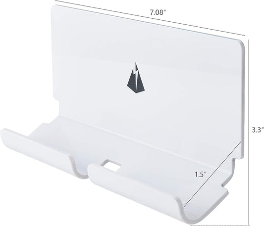 TXEsign Adhesive Wall Phone Tablet Holder Mount Stand for Tablet Smartphones eReader Wall Holder Mount Shelf (White)