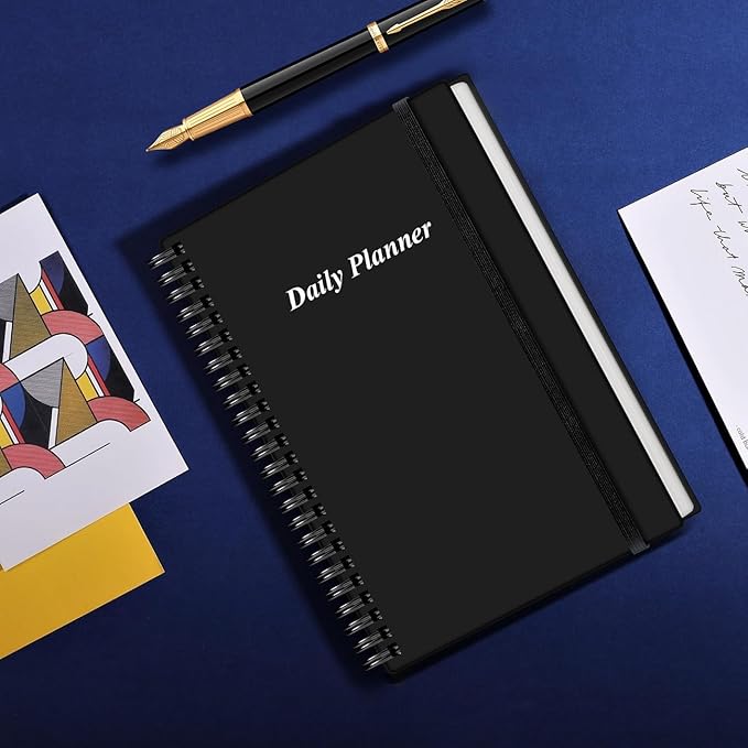 Daily Planner Undated (Black, A5)