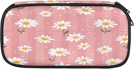 Pardick Flower Daisy Pencil Case,Big Capacity Pencil Pouch Coin Pouch Stationery Organizer For Teen School
