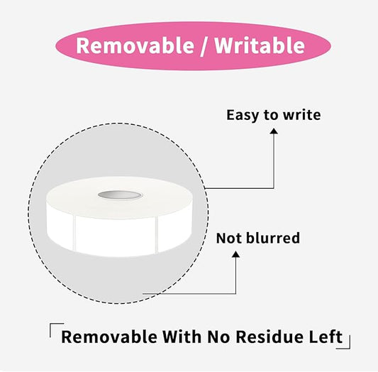 1000 Blank Removable Labels, Blank Removable Freezer Labels Water Oil Resistant with Perforation Line for Food Containers Jars Pantry Organization (Each Measures 1x 3 Inch)