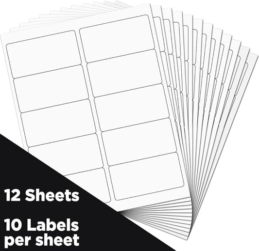 JAM PAPER Shipping Address Labels - Standard Mailing - 2 x 4 - White - 120/Pack