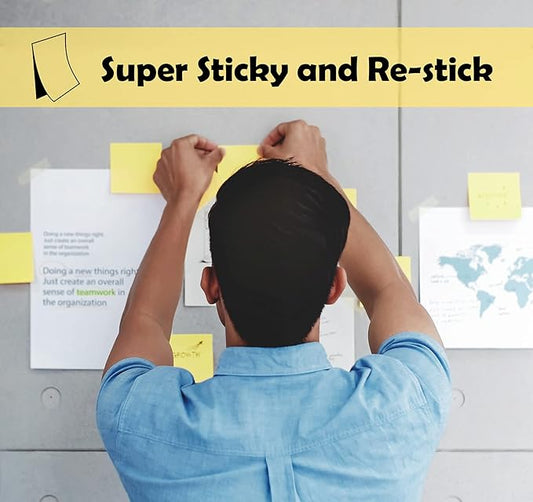 2400 Sheets Sticky Notes - 2 x 1.5 Notes Pads, Small Self-Adhesive Notes, Yellow Self-Stick Pads for Office Supplies, School, Home (24 Pack)