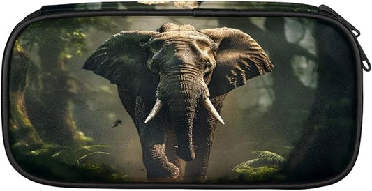 Pardick 3D Elephant Pencil Case,Big Capacity Pencil Pouch Coin Pouch Stationery Organizer For Teen School