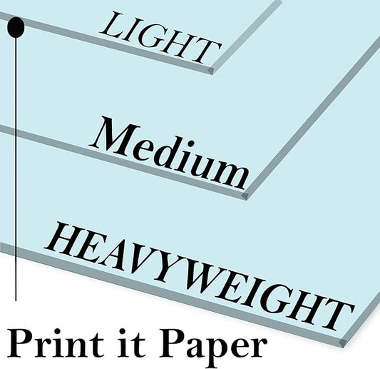 Print It - Vellum Bristol Colored Cardstock Cover Paper, 67 Lb, 8.5" X 11”, Heavyweight Colored Cardstock for Crafts, School, Invitations, And Office Use - Decoration Drawing 250/Case-Blue