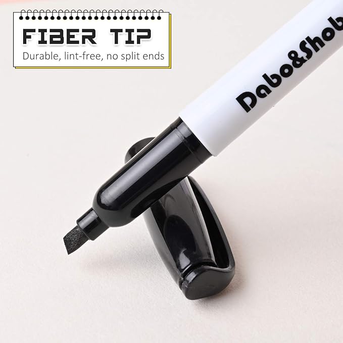 Dabo&Shobo Dry Erase Markers (Black, 80 Count)