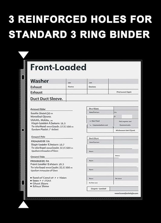 Clear Sheet Protectors for 3 Ring Binder, 500 Pack Plastic Sleeves for Paper 8.5x11, Acid Free Page Protectors Sleeves, Top Loading Document Protector Sheets for School Office Home.