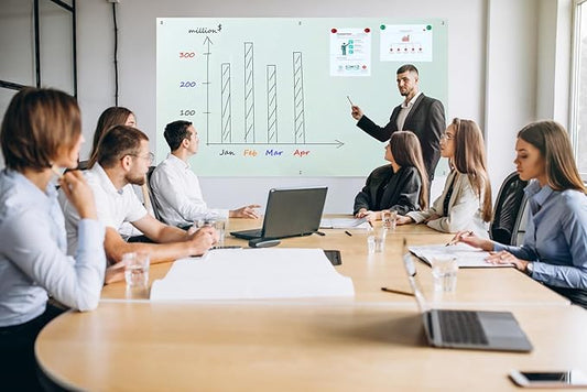 Glass Whiteboard 6' x 4', Magnetic Glass Dry Erase Board Frameless Wall Mounting, Large White Board for Office Home & School