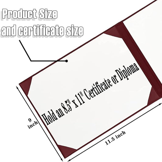 Happy Secret Diploma Cover 8.5"x 11" Diploma Holder Graduation Certificate Holders Certificate Covers Smooth Leather (Forest Green)