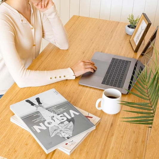 FLEXISPOT EN1 Bamboo Standing Desk, 60 x 30 Inches Whole-Piece Electric Adjustable Height Desk for Home Office (Silver Frame + Bamboo Top, 2 Packages)
