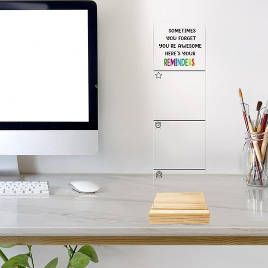 Monitor Memo Board Computer Monitor Memo Board Acrylic for Computer Monitors Laptop And Desktop No Screen Damage With Removable Design 12.6x 3.15 x 0.2 inches