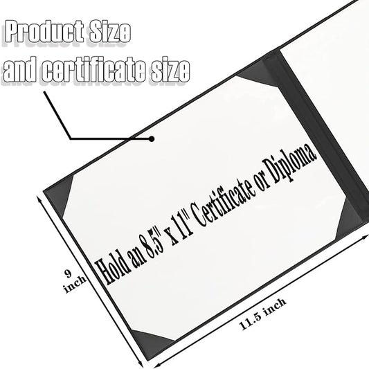 Happy Secret Diploma Cover 8.5"x 11" Diploma Holder Graduation Certificate Holders Certificate Covers Smooth Leather (Forest Green)
