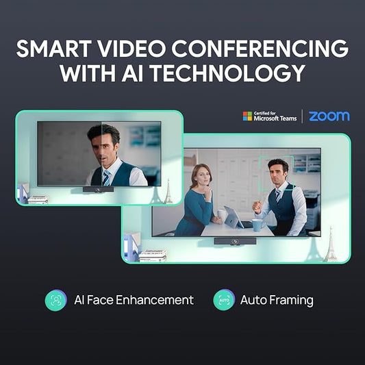 Yealink 4K USB Video Conference Camera - 120° Wide Angle, Microphone, Speaker, Auto Framing, for PC Meetings, Microsoft Teams & Zoom
