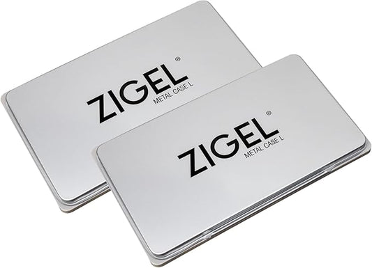 2 Pack Metal Case Stamp Pad Large Size, Blue Color - Size: 3" x 6" - Choose from 15 Ink Colors