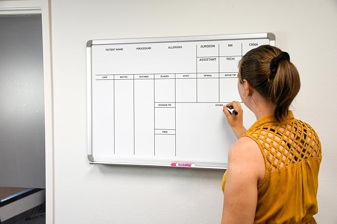 OP-Room Dry-Erase Hospital Whiteboard 60" x 40"