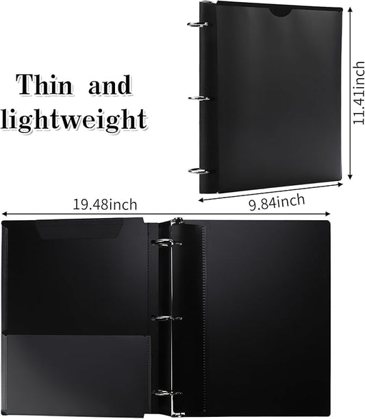Tashkummy 360° Pivotable 3 Ring Binder, Upgraded Foldable Binders 1 inch 12 Pack, Thin Small Three Ring Binder Fits 8.5" x 11", for Home, School and Office- Black, Purple, Pink, Blue, Green, Red