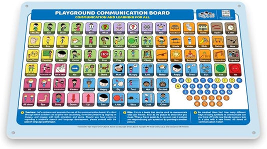 Outdoor Rated Plastic School Playground Communication Board - Weather-Proof Inclusive Communication Aid for Autism & Inclusive Play