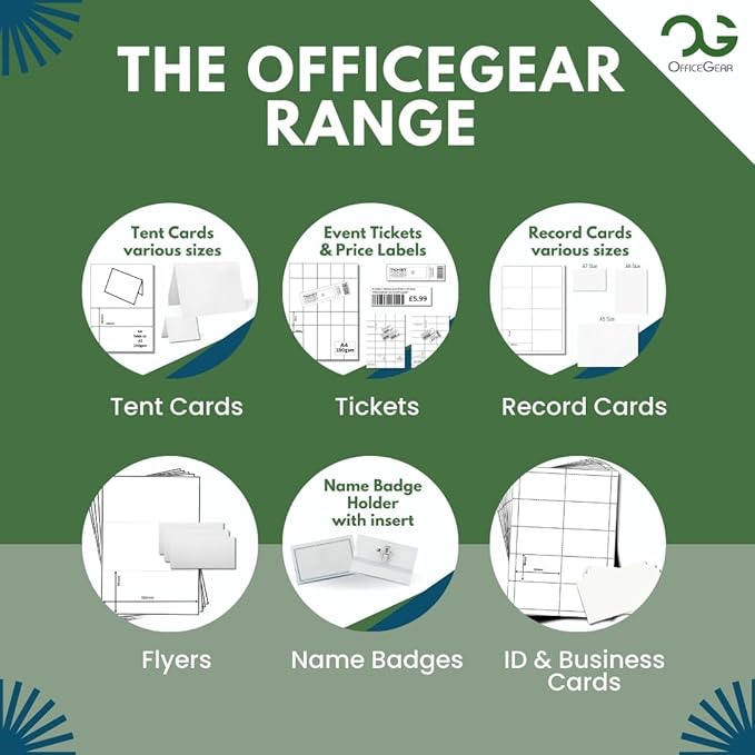 OfficeGear Barcode Price Labels — 64-up, 25 Sheets, 1,600 Pack, 37×26 mm, A4