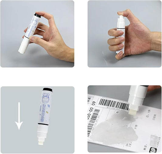 MEELYHOME Thermal Paper Correction Liquid Pen, Quick Drying Correction Fluid for Identity information, Shipping Address, Document, 14cm, 1 Stick