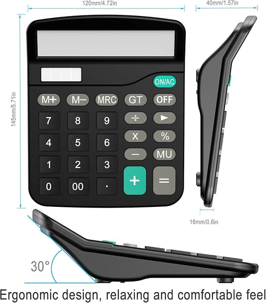 Helect Calculator, Standard Function Calculator (Black)