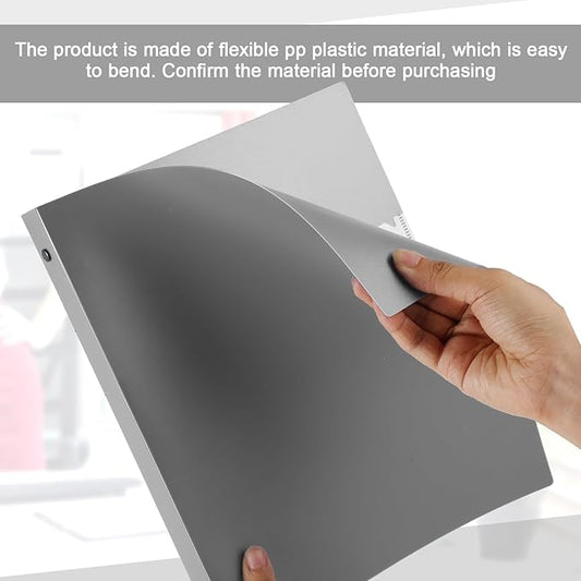 Henoyso 36 Pcs 3 Ring Binder 0.5 Inch Round Fits Letter Size 8.5'' x 11'' Paper Plastic Flexible Binder Bulk Holds 140 Sheets with 1 Pockets Versatile Organizer for Home Office School (Gray)