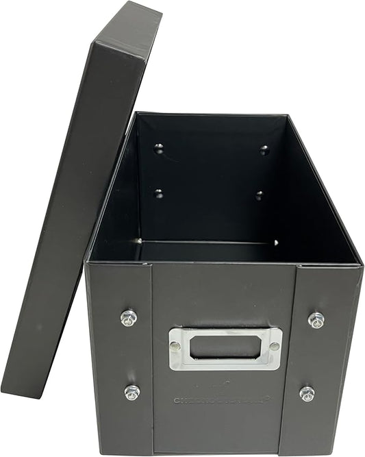 CheckOutStore Black Stamp & Die Craft Scrapbook Storage Pocket Box - 10 x 6 x 6 (Pack of 10)